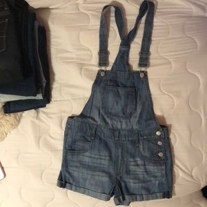 Jean overalls shorts